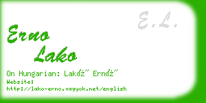 erno lako business card